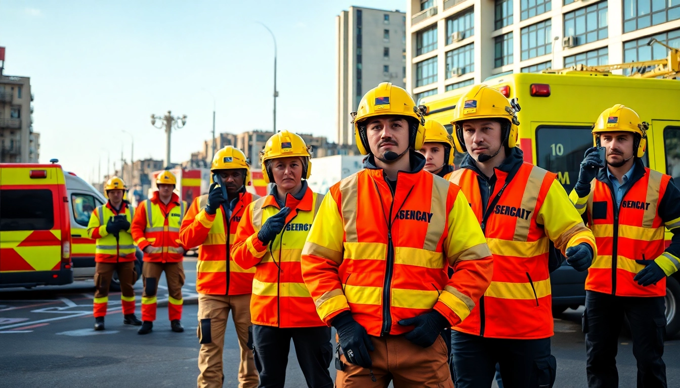Team engaged in Emergency Response Planning during a simulated disaster scenario.
