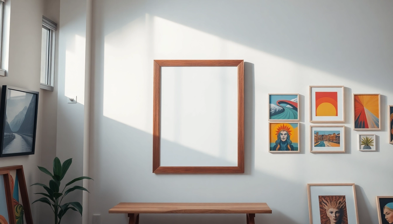 Display a stylish 20x30 frame showcasing vibrant art in an elegant setting.