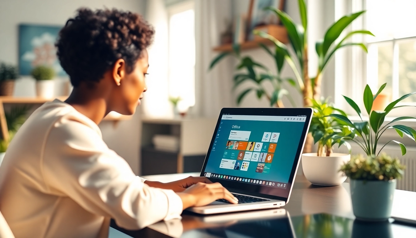 Utilize WPS Office下载 on your laptop for efficient document editing in a modern workspace.