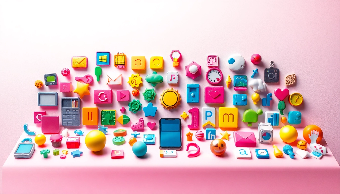 Create stunning Icons displayed creatively with diverse themes and vibrant colors.