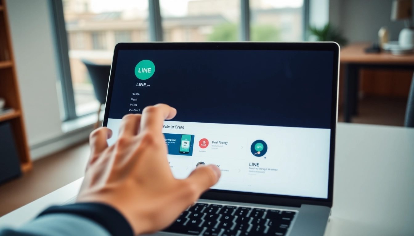 Engage with line电脑版下载 on your laptop's interface for seamless communication.