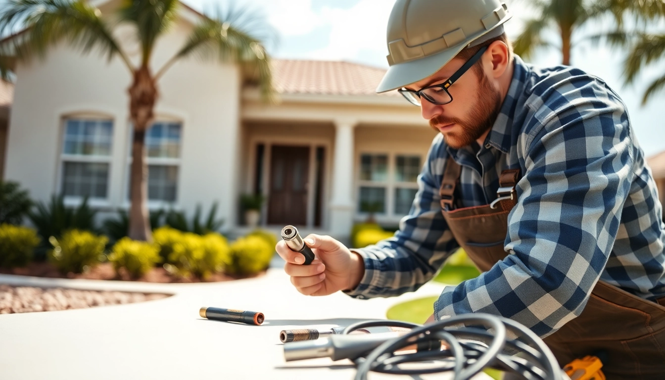 Skilled Electrical Contractor Clearwater inspecting residential electrical work.