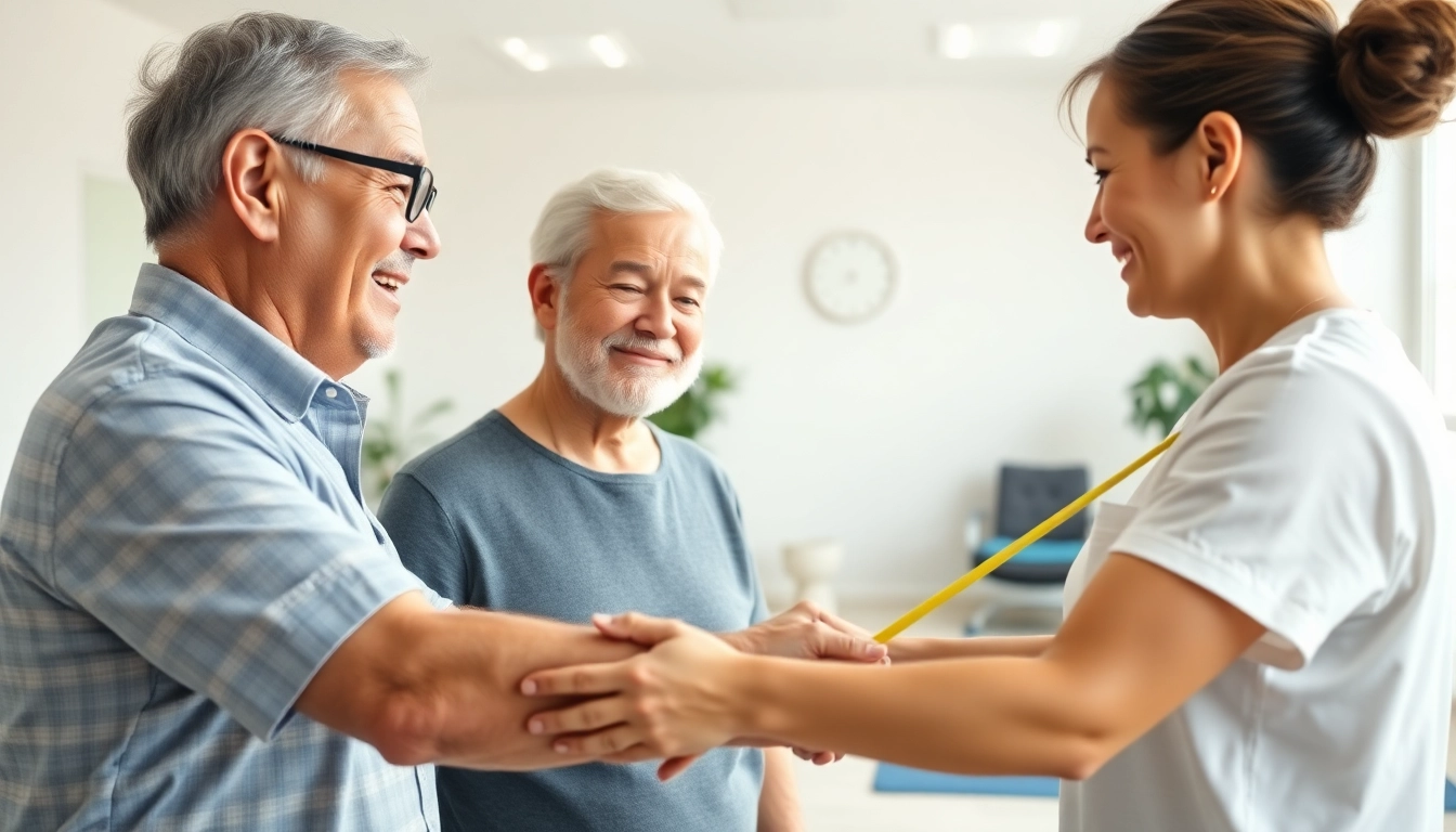Engaging senior physiotherapy Edmonton session highlighting personalized care and support.