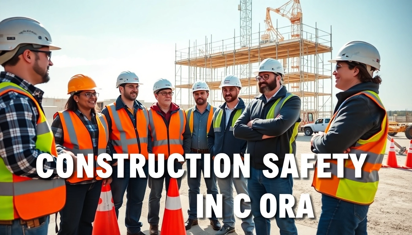Engaging in construction safety training Colorado with professionals using safety gear and equipment.