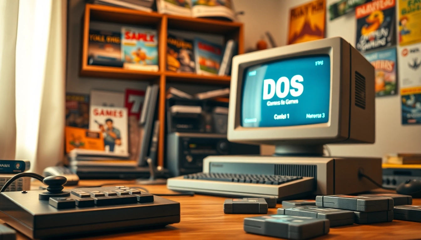 Experience the best dos games download with a nostalgic retro gaming setup.