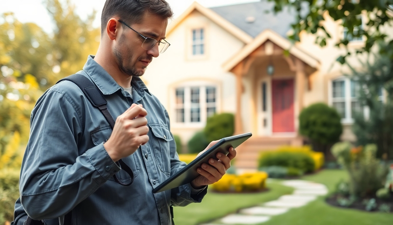 Professional pest control Sydney technician conducting an inspection on a residential property.