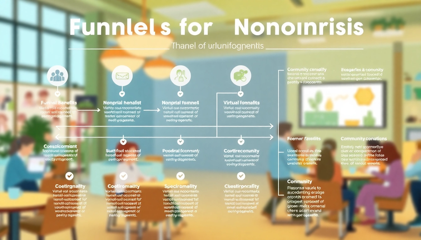 An engaging infographic illustrating funnels for nonprofits, showcasing effective fundraising and engagement strategies.