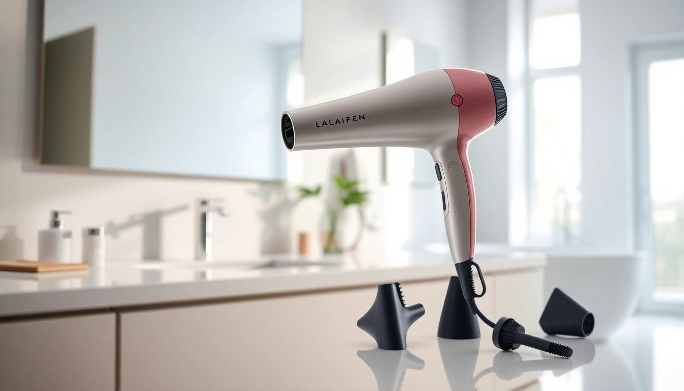 Enhance your styling efficiency with Laifen hair dryer Canada on a modern vanity.