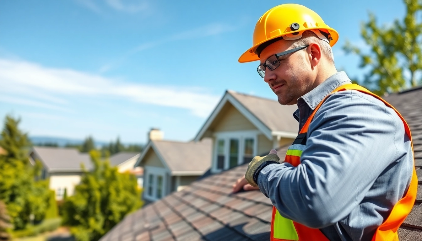 Professional contractor inspecting roofing companies Vancouver Wa for quality and compliance.
