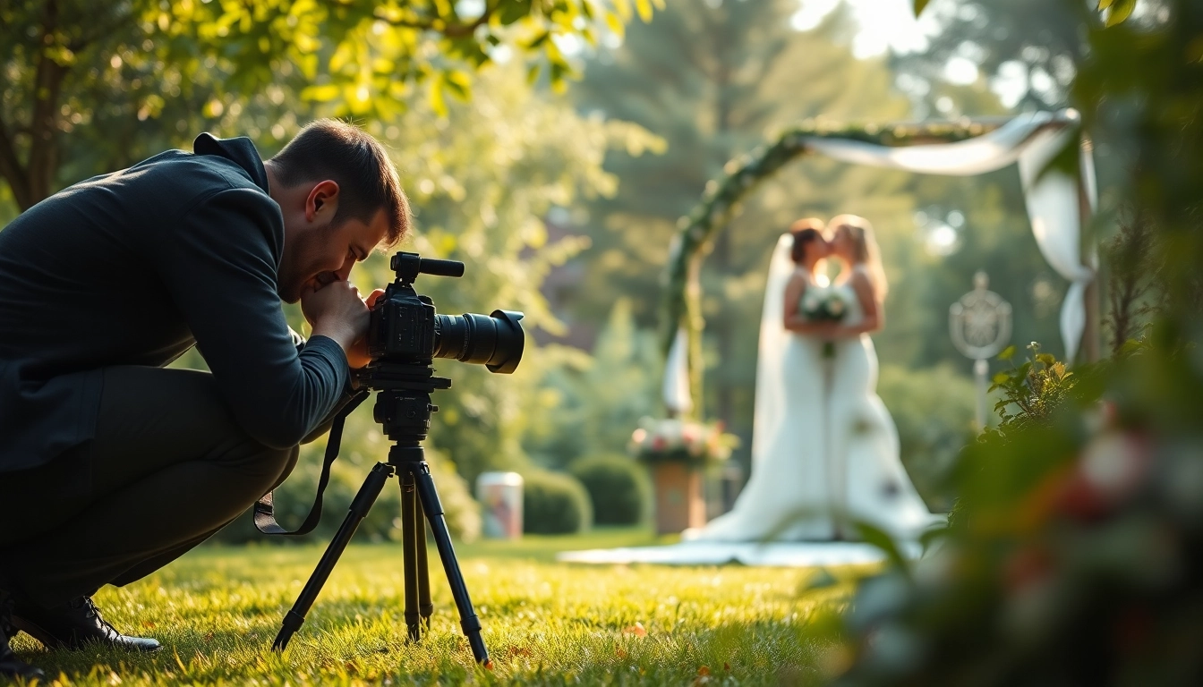 edmonton videographer capturing a heartfelt wedding ceremony outdoors with natural light.