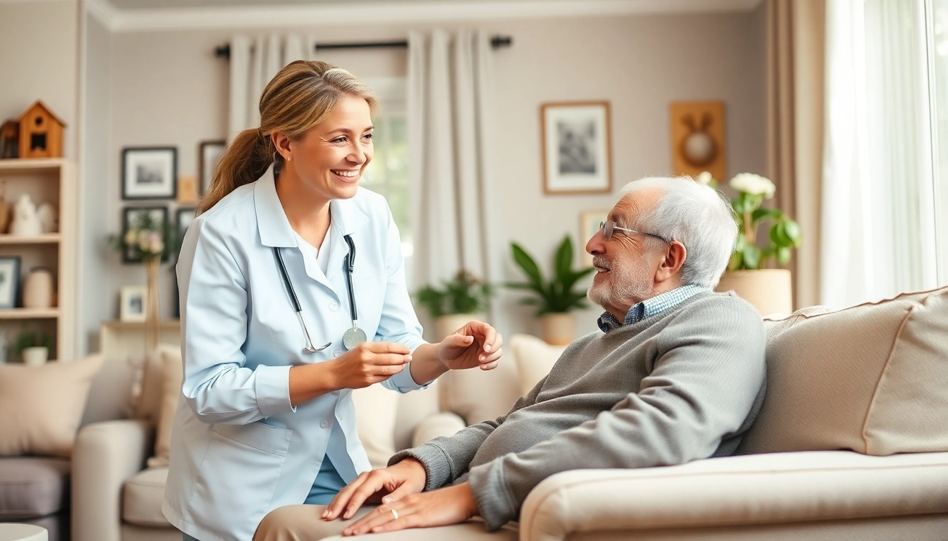 Caregiver providing senior care austin tx in a welcoming home environment.
