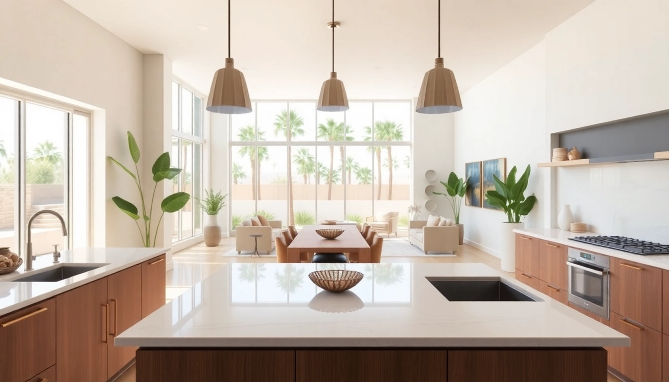 Showcasing Remodeling in Palm Springs with a modern kitchen design and bright, inviting atmosphere.