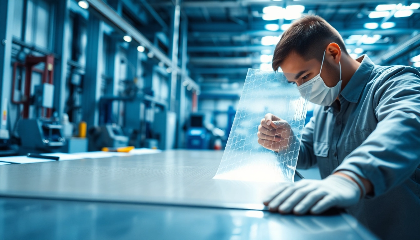 Applying precision adhesive film for bonding at https://www.makobond.com/adhesives-films in a modern industrial environment.