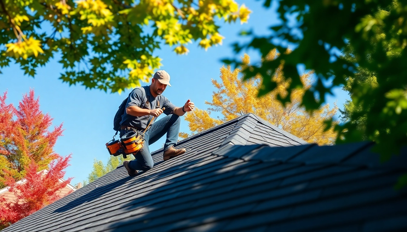 Roof repair Vancouver Wa with a professional roofer working on a residential home, showcasing quality craftsmanship.