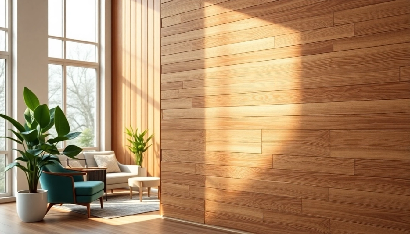 Enhance your space with elegant slat wood wall paneling showcasing its textured design.