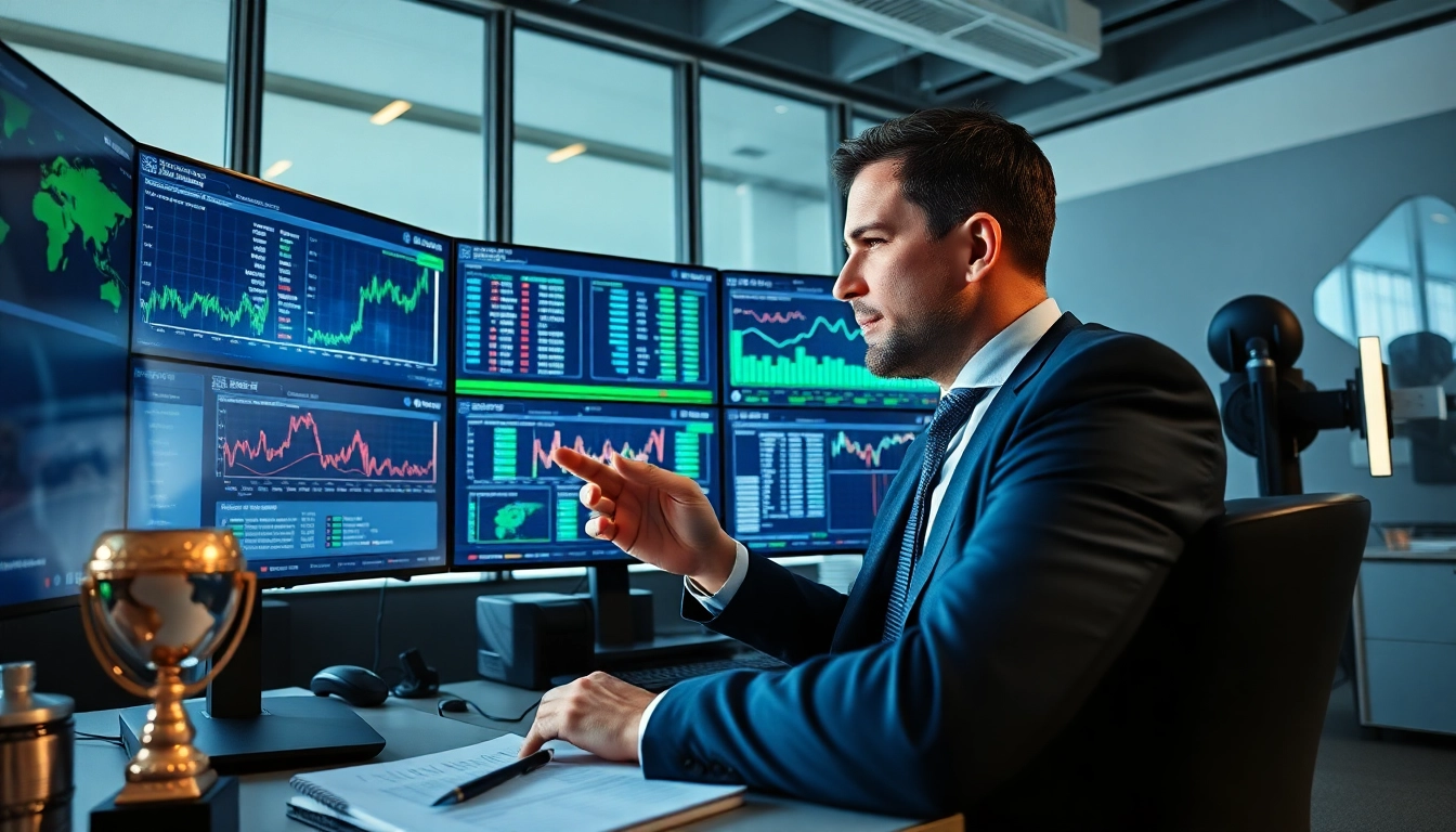 Analyze Betting Tips with a professional in a modern office, showcasing sports analytics.