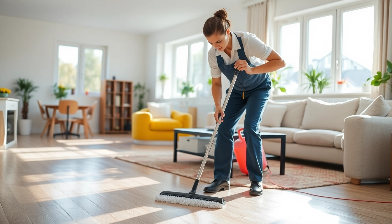 Engaging bond cleaning Logan process with a cleaner revitalizing a bright living room.
