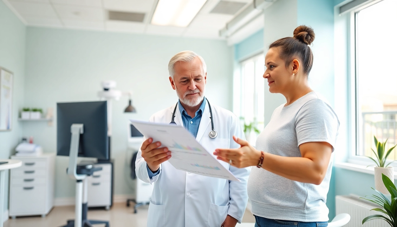 Consultation at a weight loss clinic las vegas showcasing doctor and patient interaction.