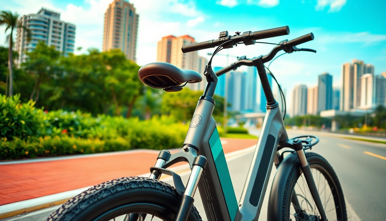 Experience Ebike Singapore with a modern electric bicycle in a vibrant city setting.