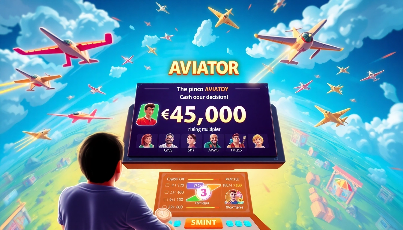 Engaging scene from Pinco Aviator crash game showcasing player interaction and multiplier excitement.