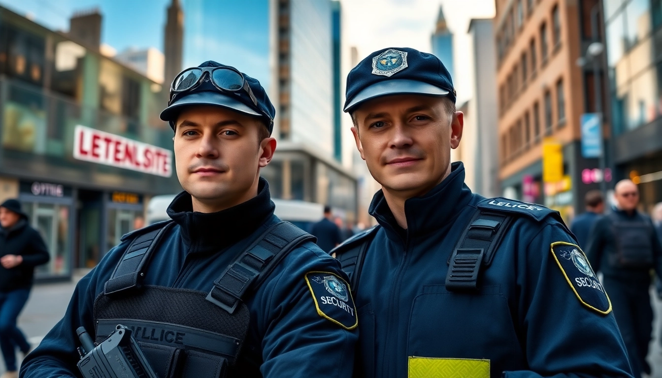 Security Guards Leeds ensuring safety in a busy urban environment with vigilant presence.