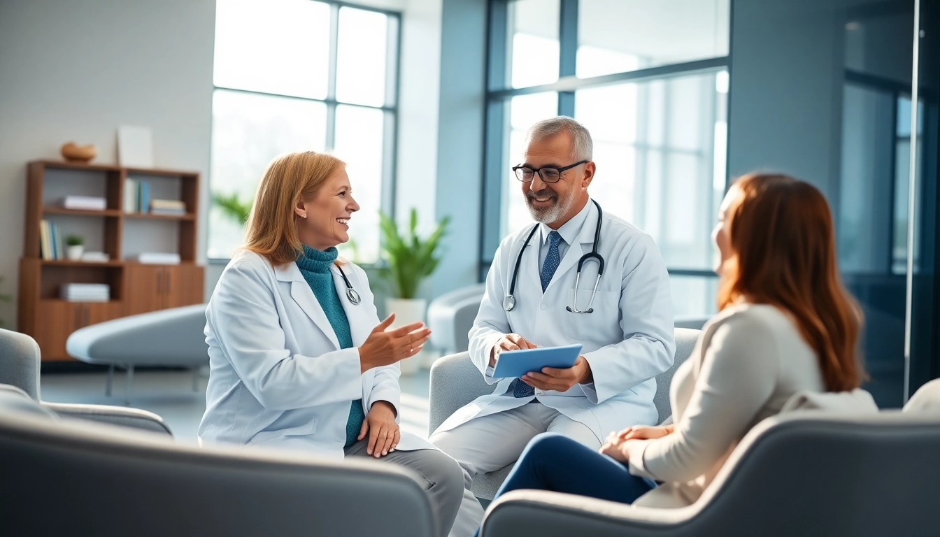 Concierge doctor las vegas consulting with a patient in a welcoming medical office environment.