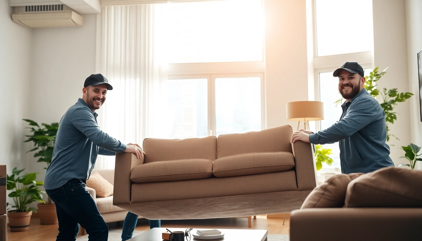 Movers expertly handling furniture in Toronto, showcasing reliable moving companies Toronto.