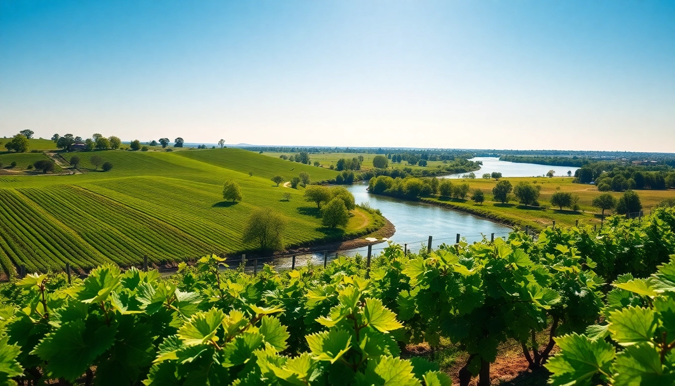 Explore the serene landscapes of Carksburg CA featuring vineyards and the Sacramento River.