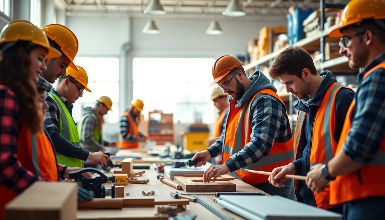 Students mastering skills in construction trade schools in texas with hands-on training.
