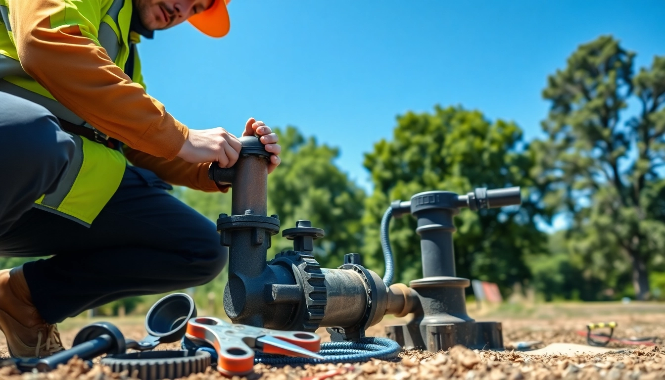 Expert conducting well pump replacement lacey wa service in a natural outdoor setting.