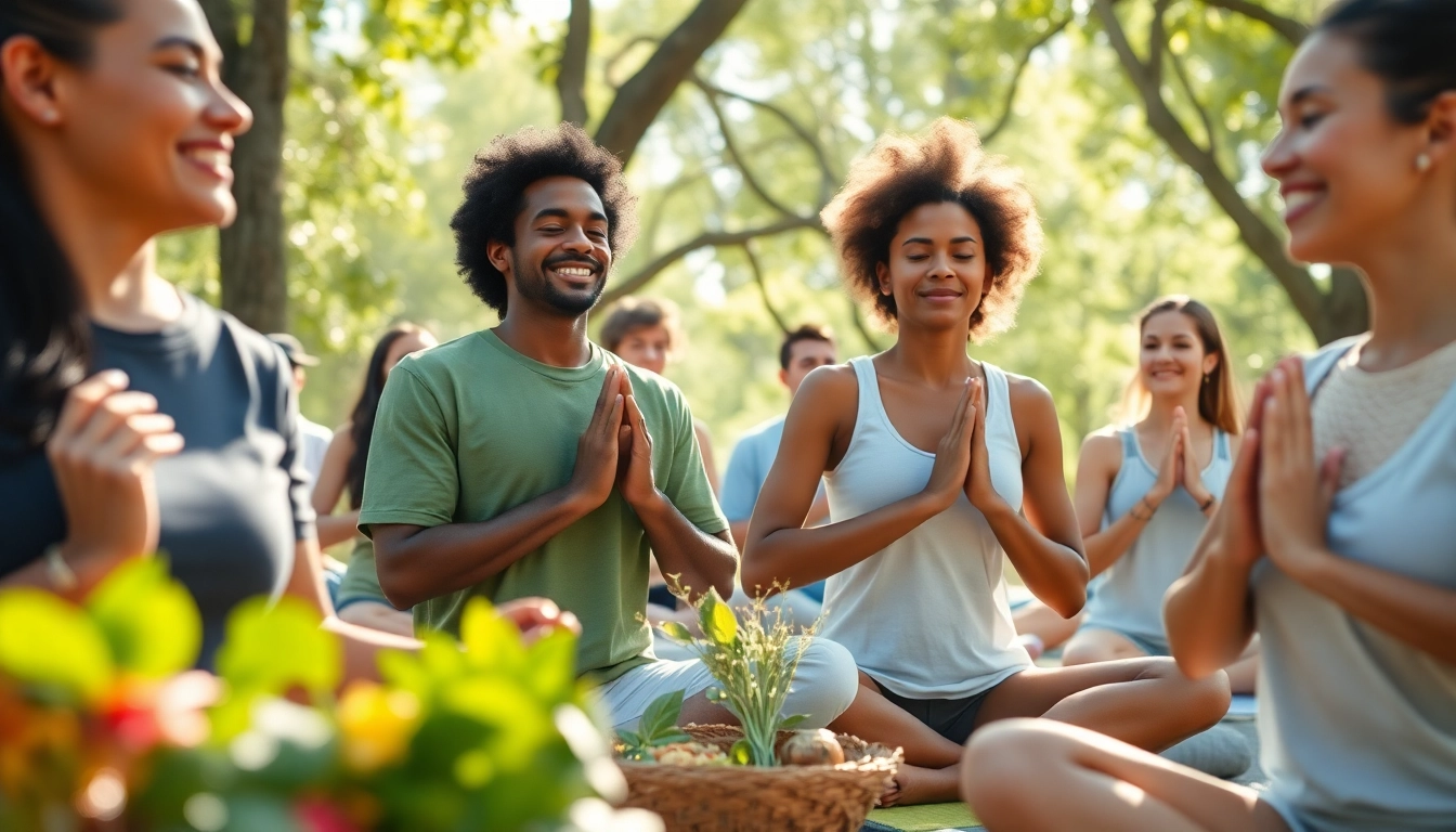 Engaging in natural ways to improve energy levels through exercise and balanced meals outdoors.