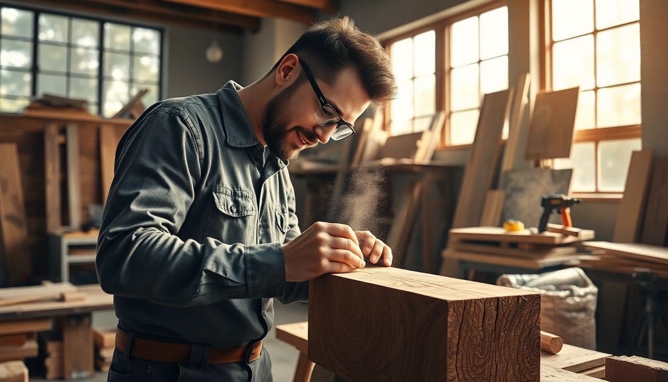 Showcasing a professional carpenter during a Carpentry Apprenticeship Near Me, emphasizing the craftsmanship and tools.